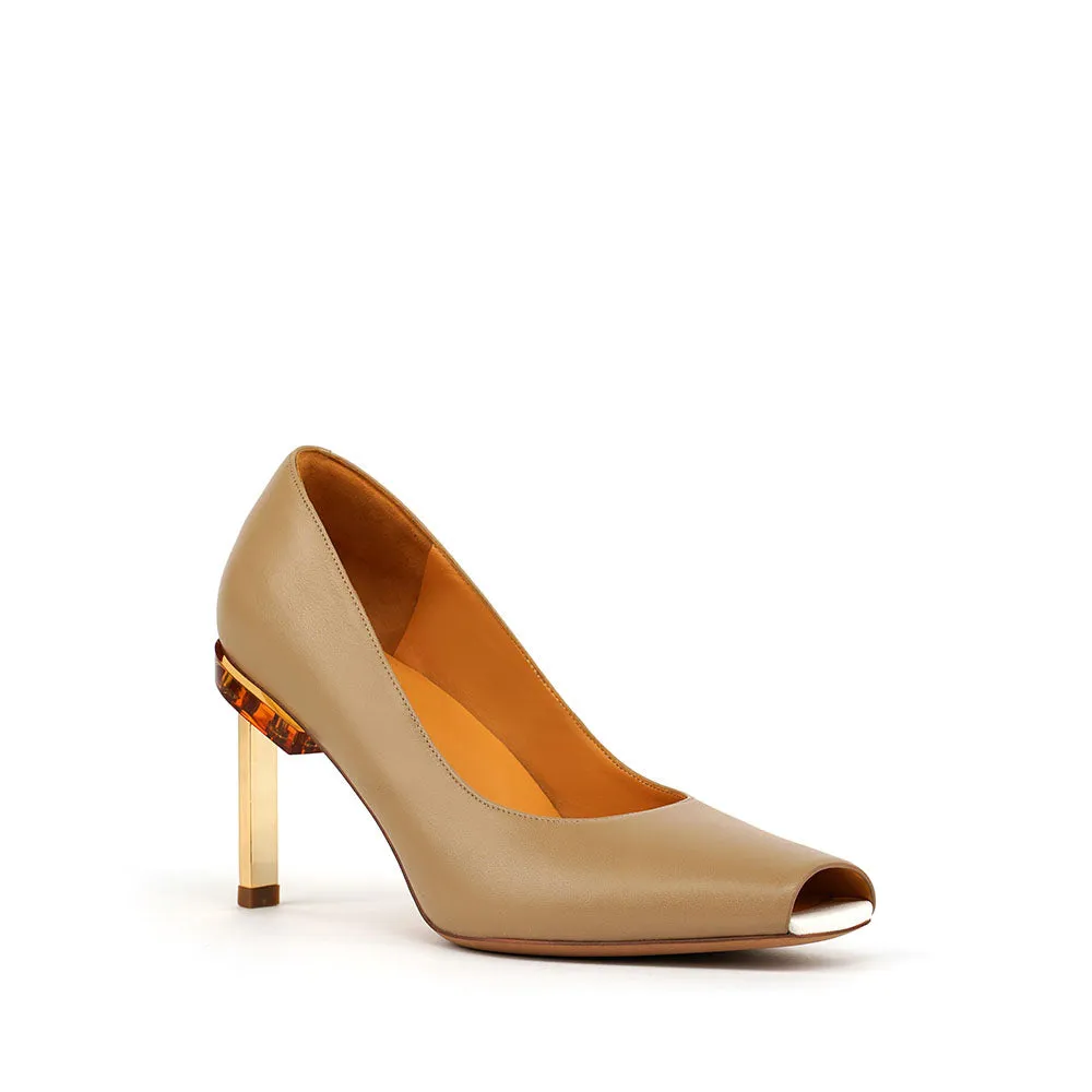 Classic Wedding Heels Sturdy Build Inity Pump Beige