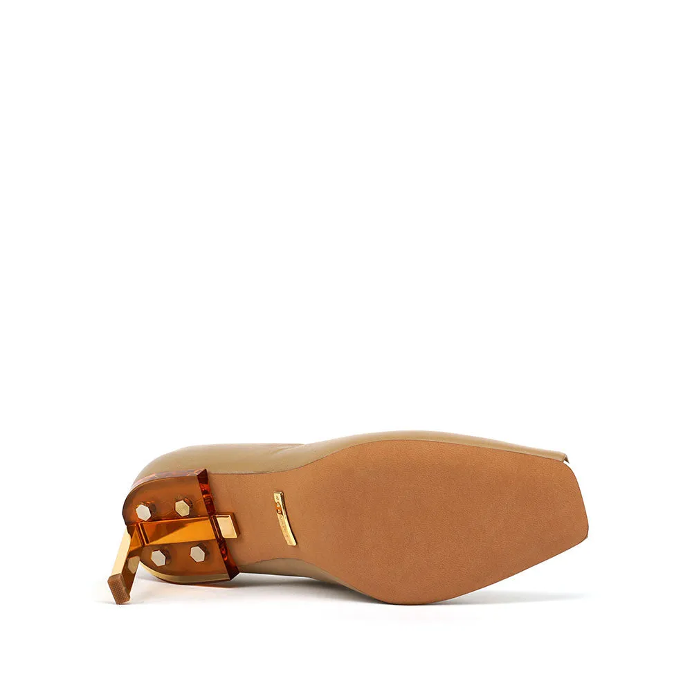 Comfortable Heels Luxury Leather Pumps Inity Pump Beige