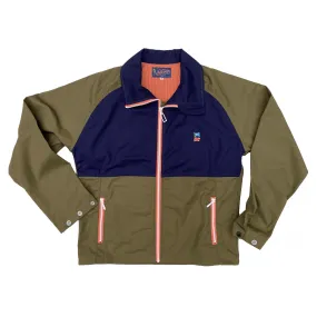 Double Stitch Reinforcement The Mercury Jacket - Olive Green/Navy Blue