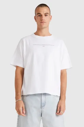 Fitted Tank SlubTexture Welcome Short Sleeve Tee White