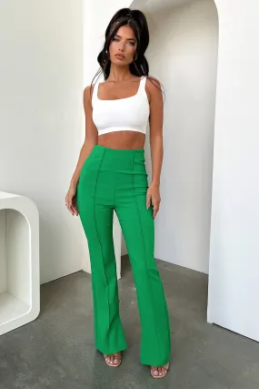 Isiah Pants - Green Versatile staple Adjustable Belt Loops