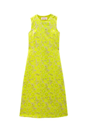 Comfort Stretch Jackie Dress Tea Length - Lemon Brightline