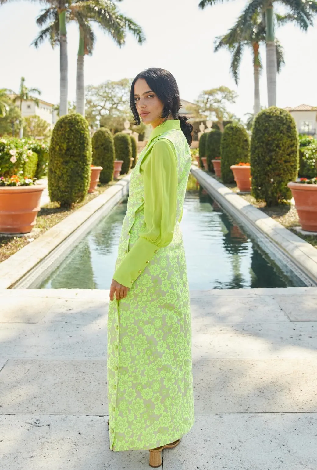 Fall Piece Jackie Dress Tea Length - Lemon Brightline