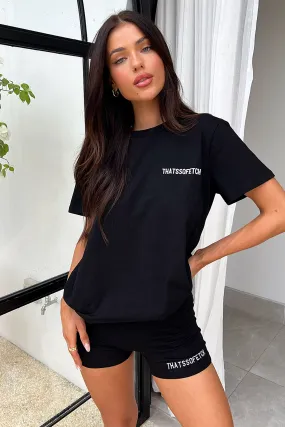 Street Trend Look Trendy Casual Wear Jaska Tee - Black