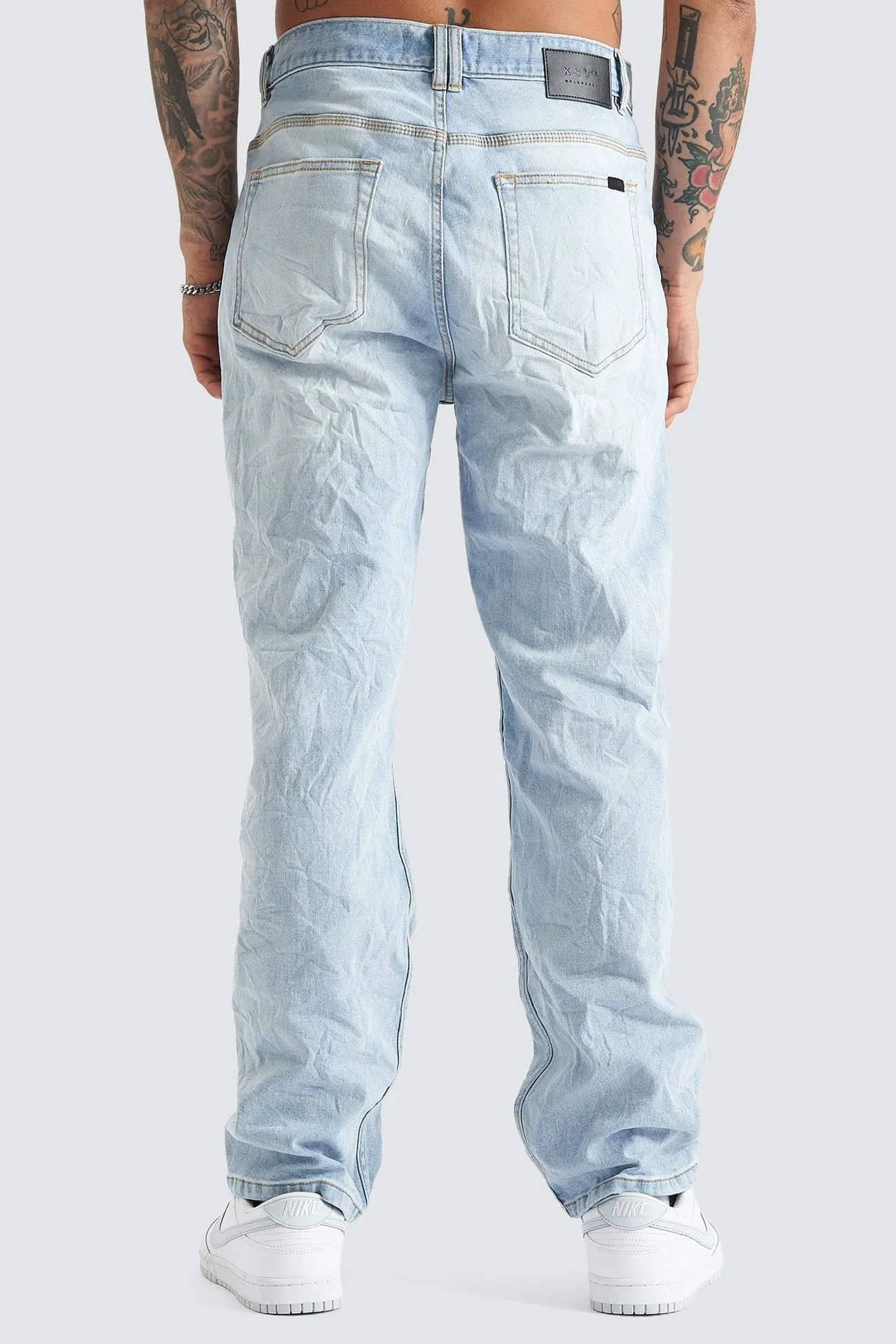 K5 Relaxed Fit Jean Sunbleached Blue Cozy And Stylish Lightweight Layer