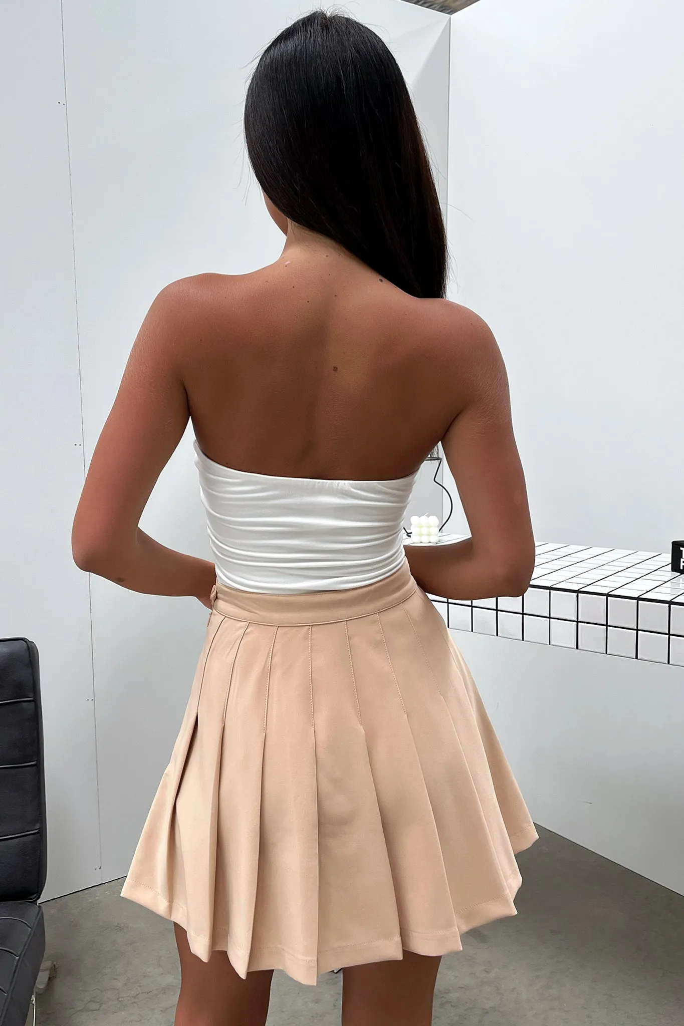 All Occasion Structured Shape Kareena Skirt - Tan