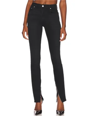 Karla Ankle Zip Skinny Jeans, Balmy Alley Crosshatch Stitching Reliable Fit