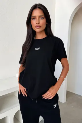 Minimalist Design Kaztek Oversized Tee - Black