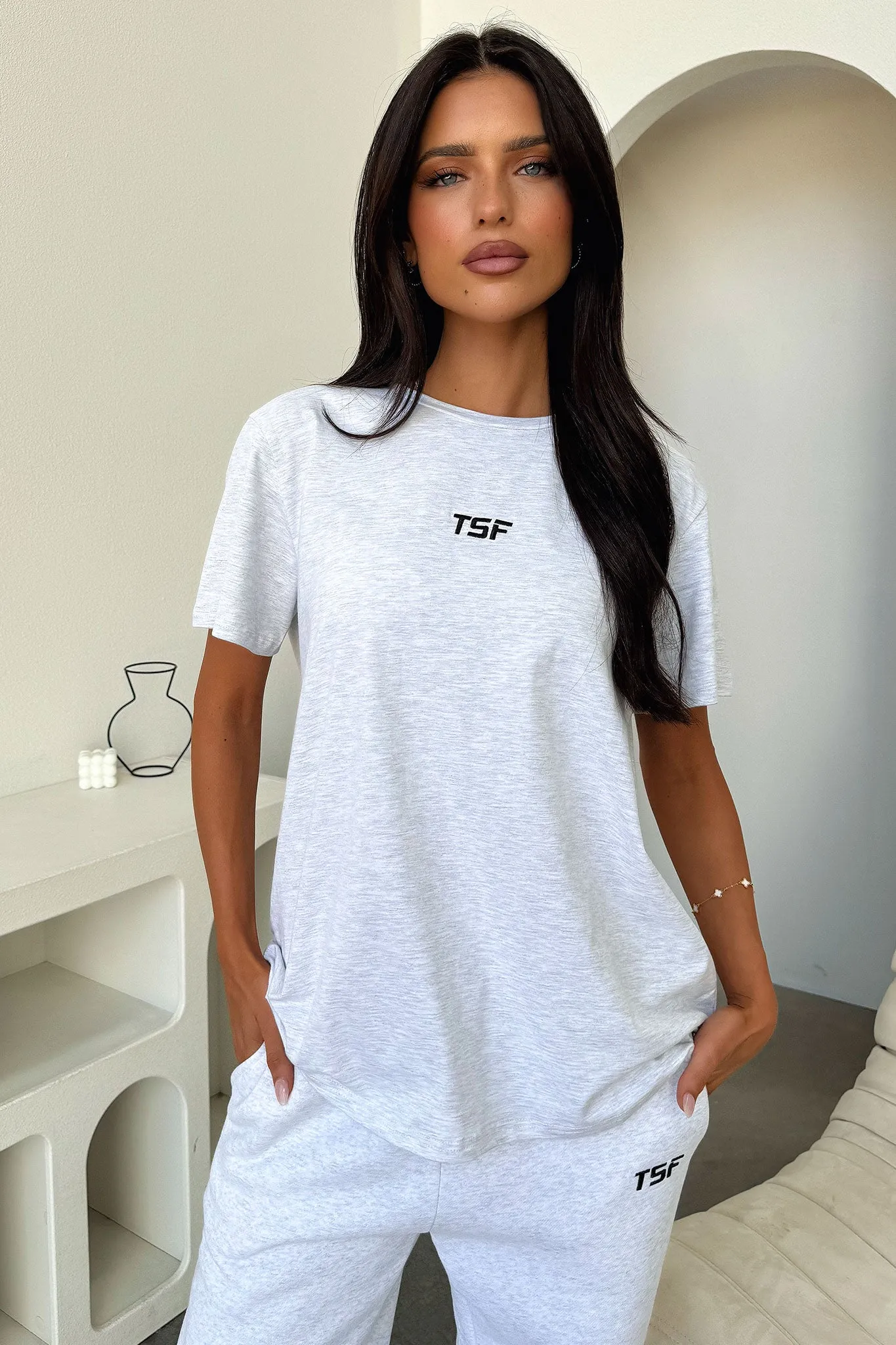 Retro Style Chic Comfort Style Kaztek Oversized Tee - Grey