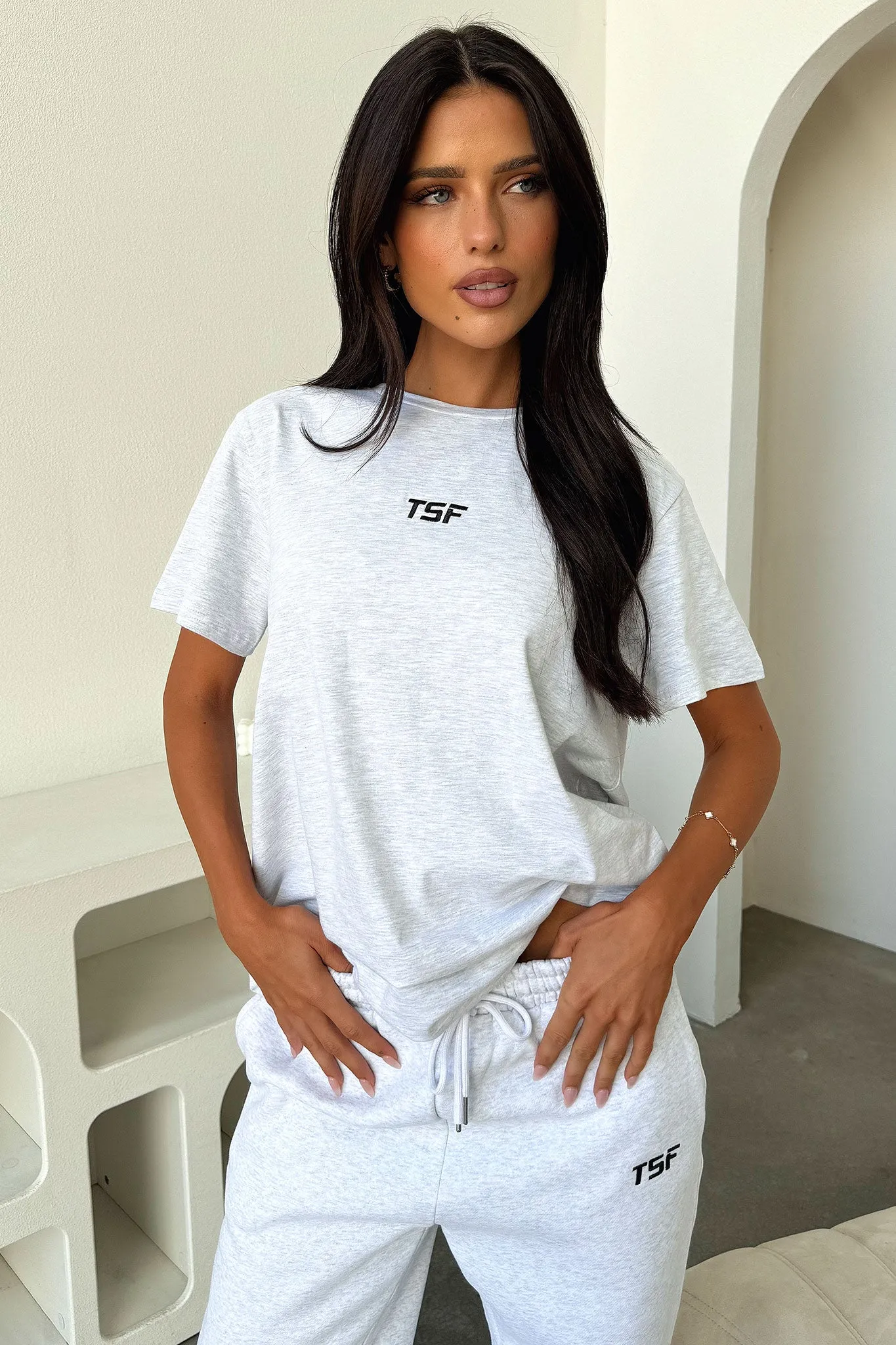 Kaztek Oversized Tee - Grey Spring Wear RibbedNeckBanding