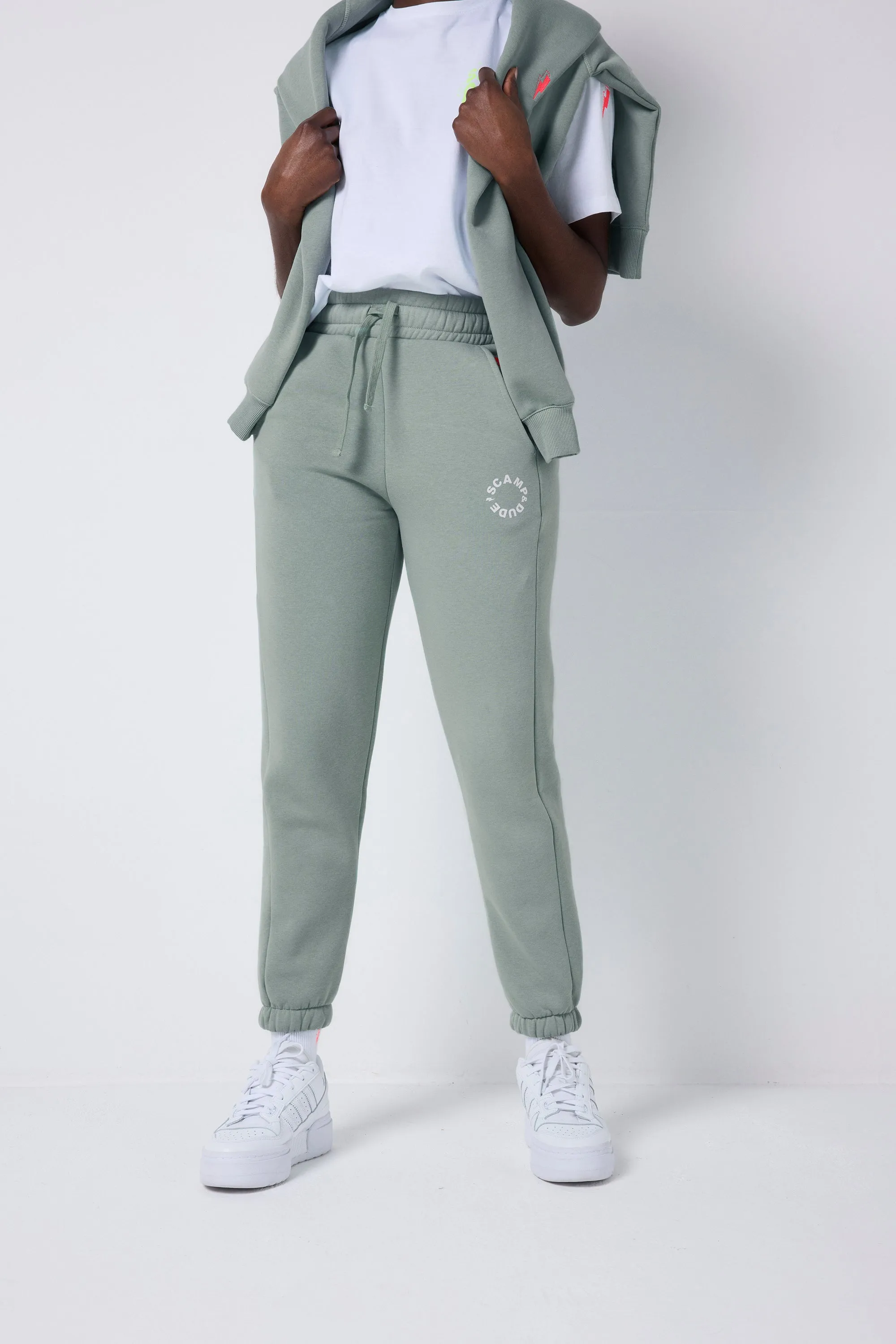 Quick Movement Wear Khaki Scamp & Dude Logo Joggers