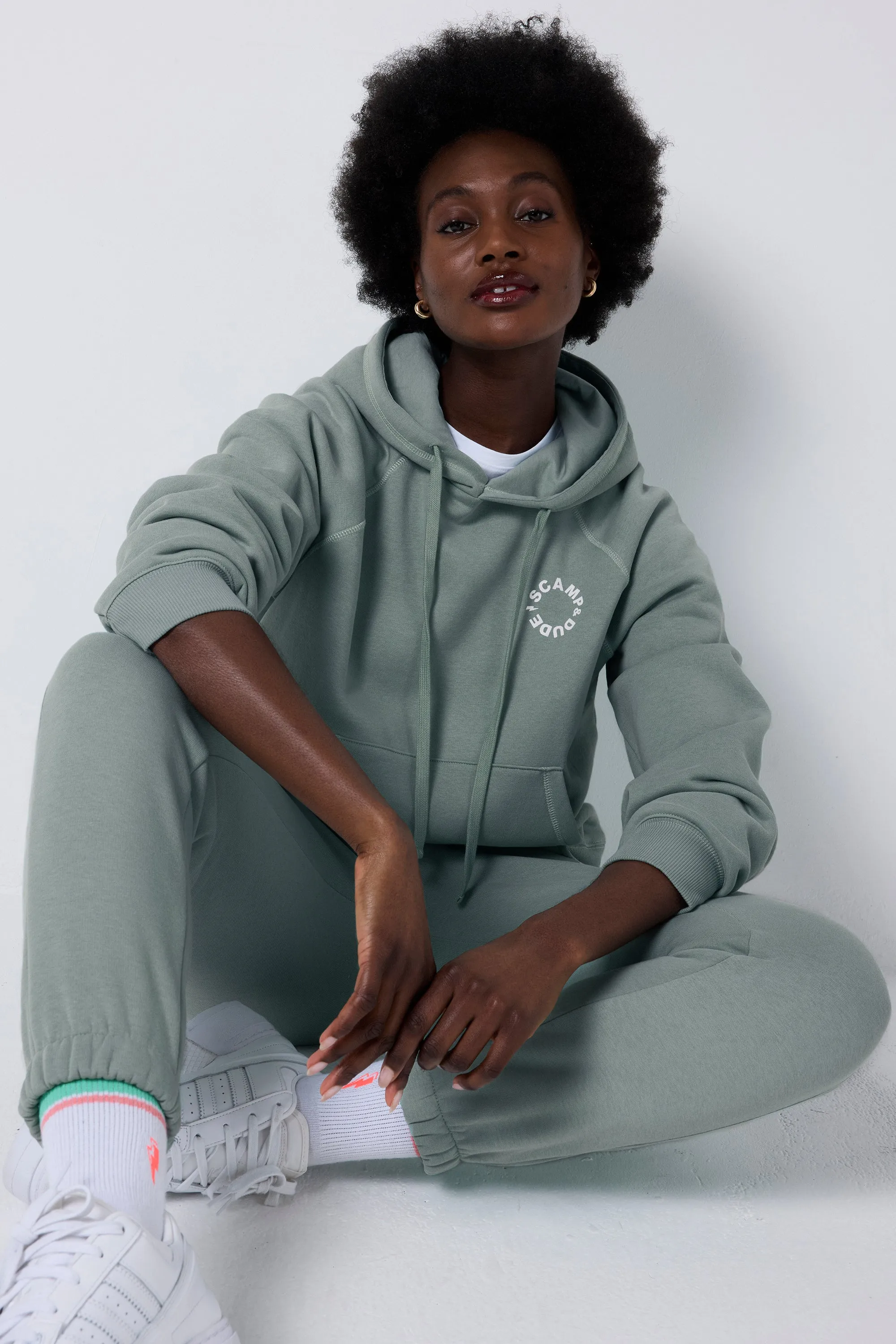 Comfy Cut Khaki Scamp & Dude Logo Relaxed Hoodie