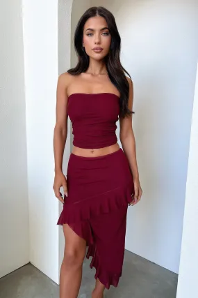 Hygienic Coating Cardona Skirt - Deep Red