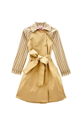 Simple Look Le Contrast Trench MIDI - Khaki Duet