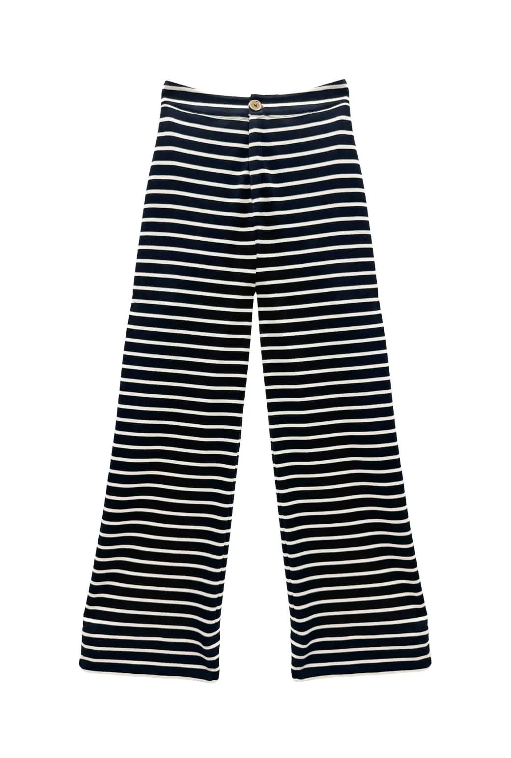 TearResistantMaterial Le Culottes Full Length - Black & White Stripe Knit
