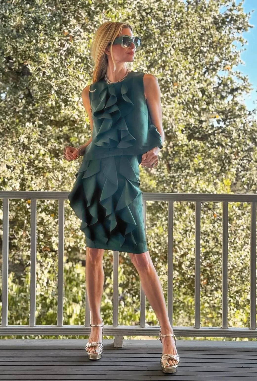 Le Ruffled Pencil Skirt - Jade Moir?? Tailored Fit