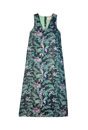 Youth Charm Le V Gown - Sage & Lilac Brocade