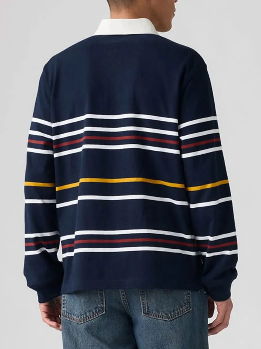 LightweightWeave LEVIS UNION RUGBY THEO - STRIPE NAVY