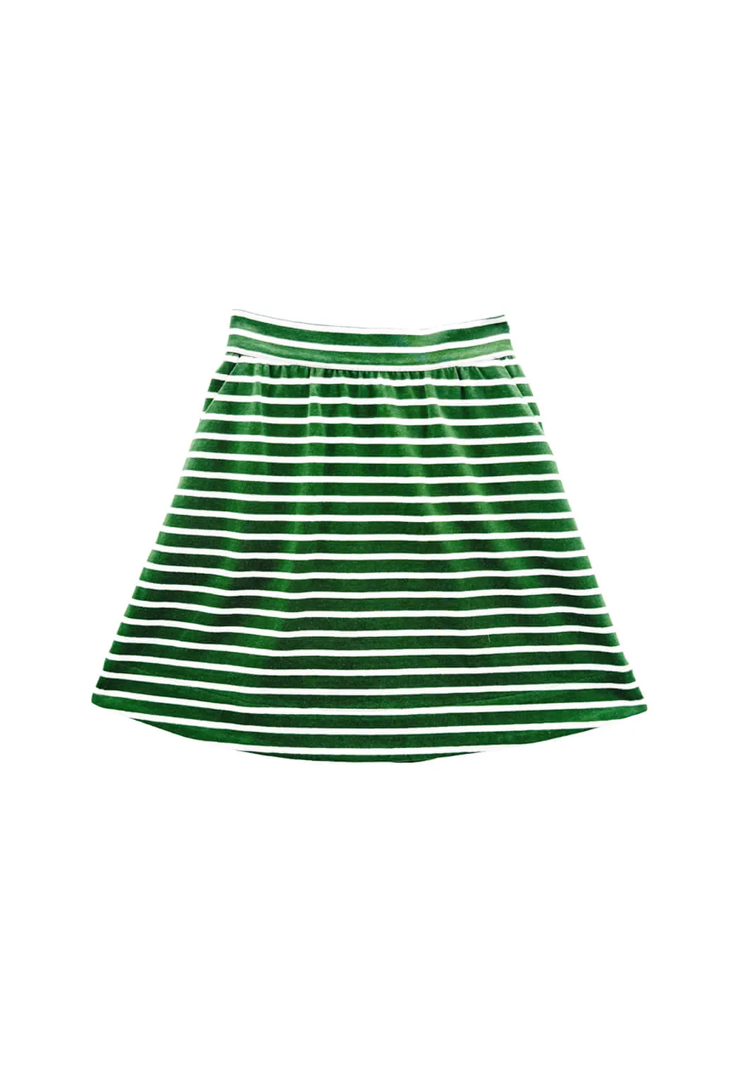 Everyday MINI Skirt - Green Stripe Knit Snag Resistant Fabric
