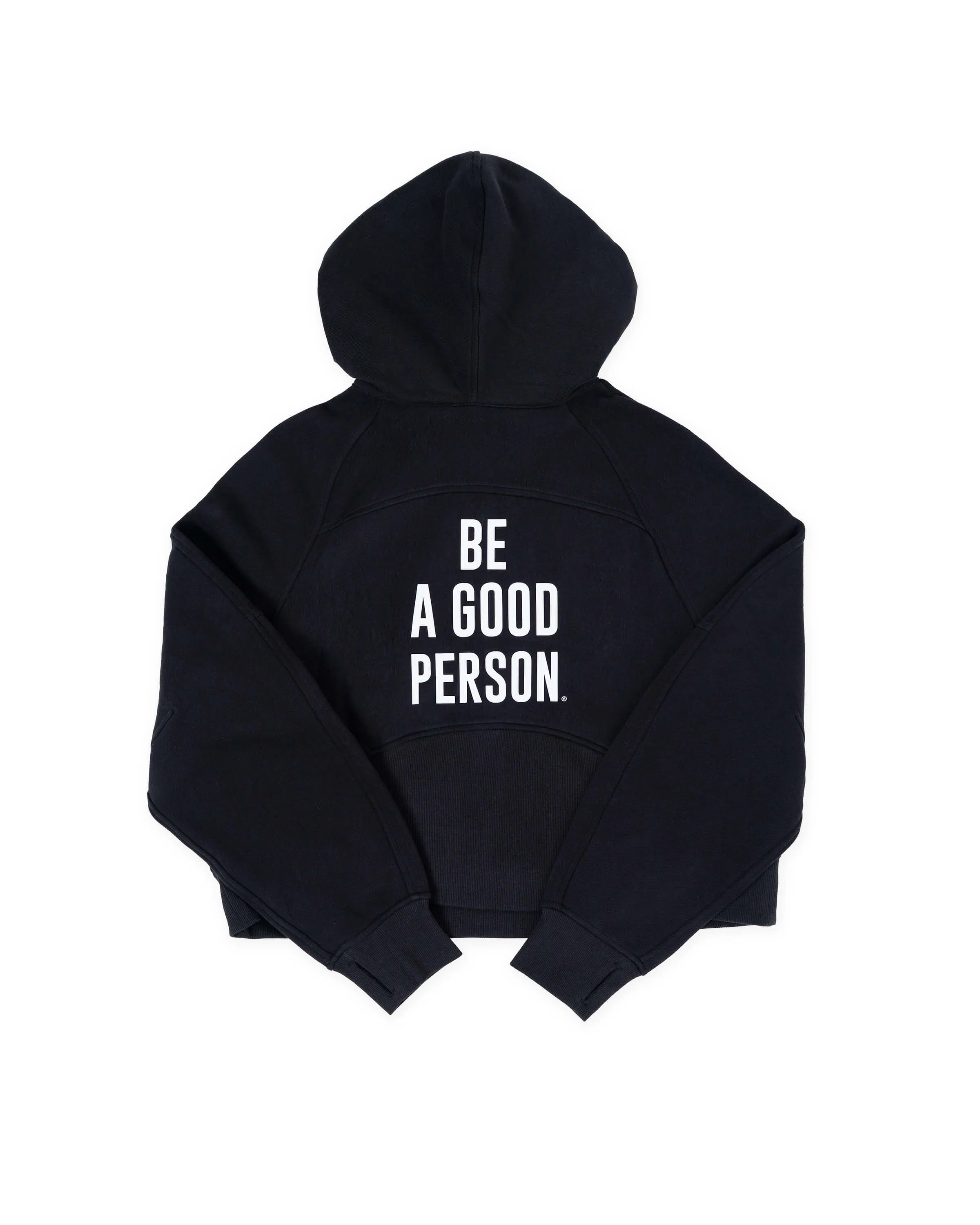 Scuba Oversized Half-Zip Hoodie - Black - lululemon // BE A GOOD PERSON *Pre-Order* Travel Buddy
