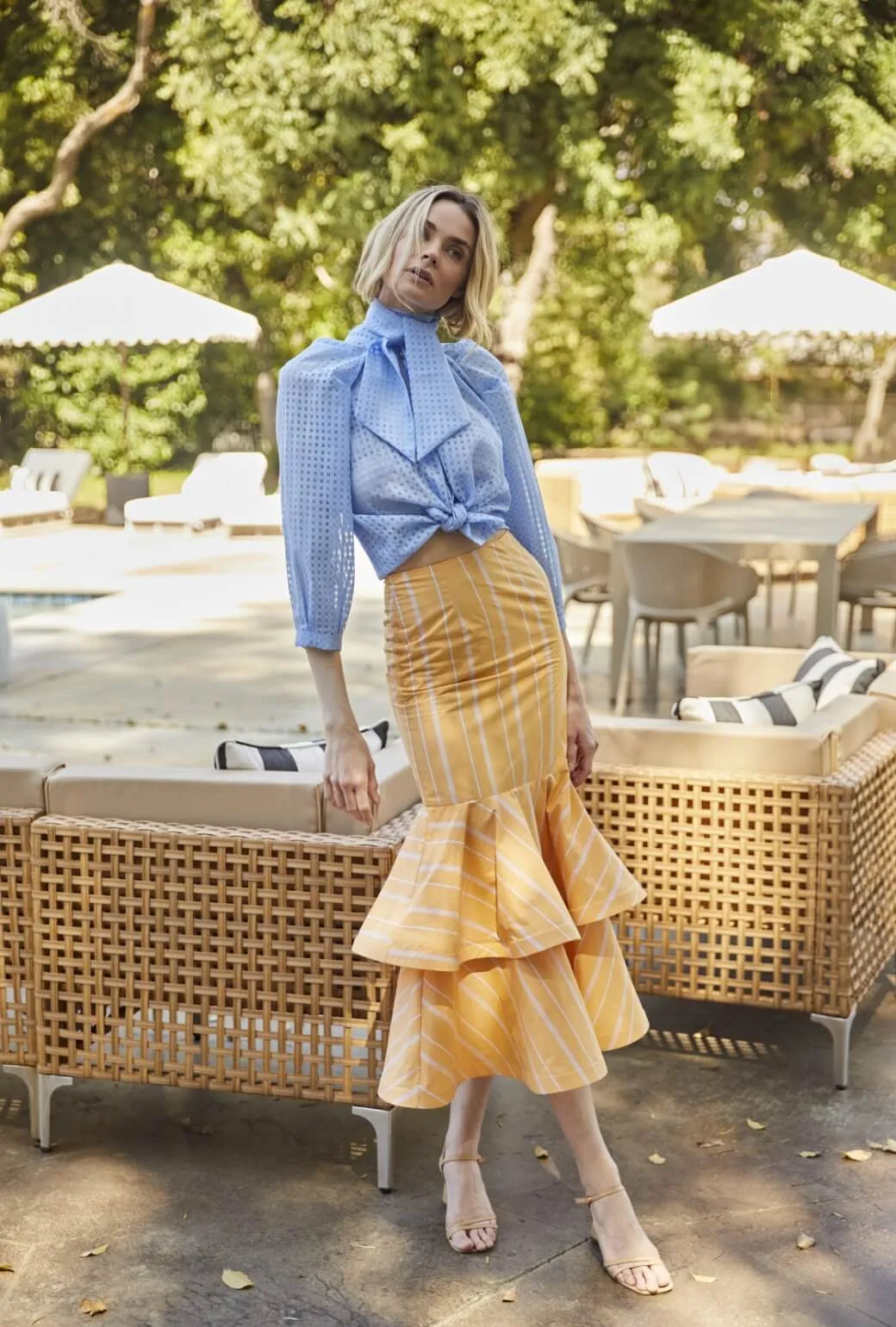 The Trumpet Teagan - Clementine Stripe Modern Fit