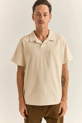 Vintage Terry Polo Natural Yarn Dye Stripe