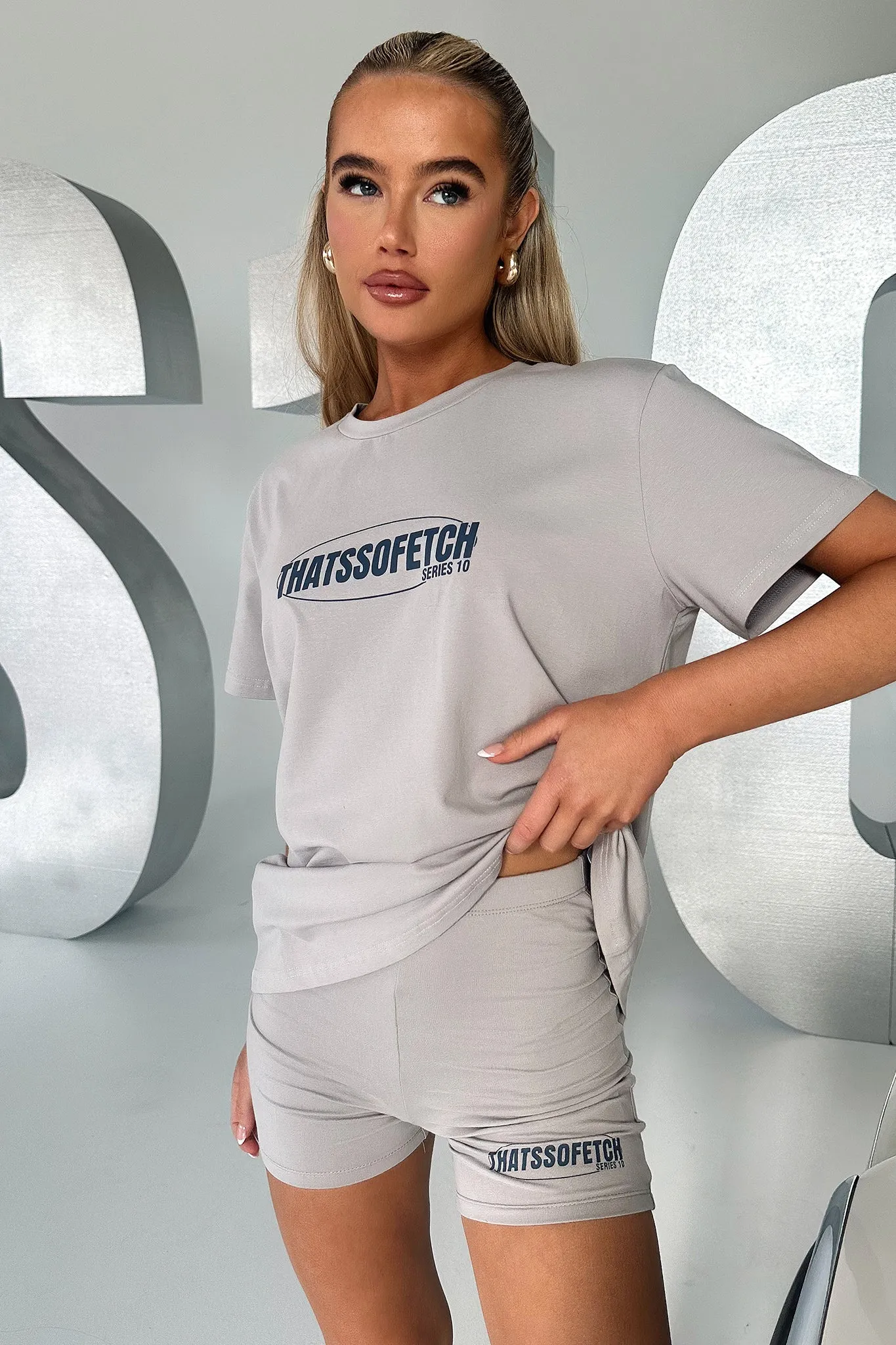 Series 10 Oversized Tee - Grey Relaxed Design Reinforced Shoulders