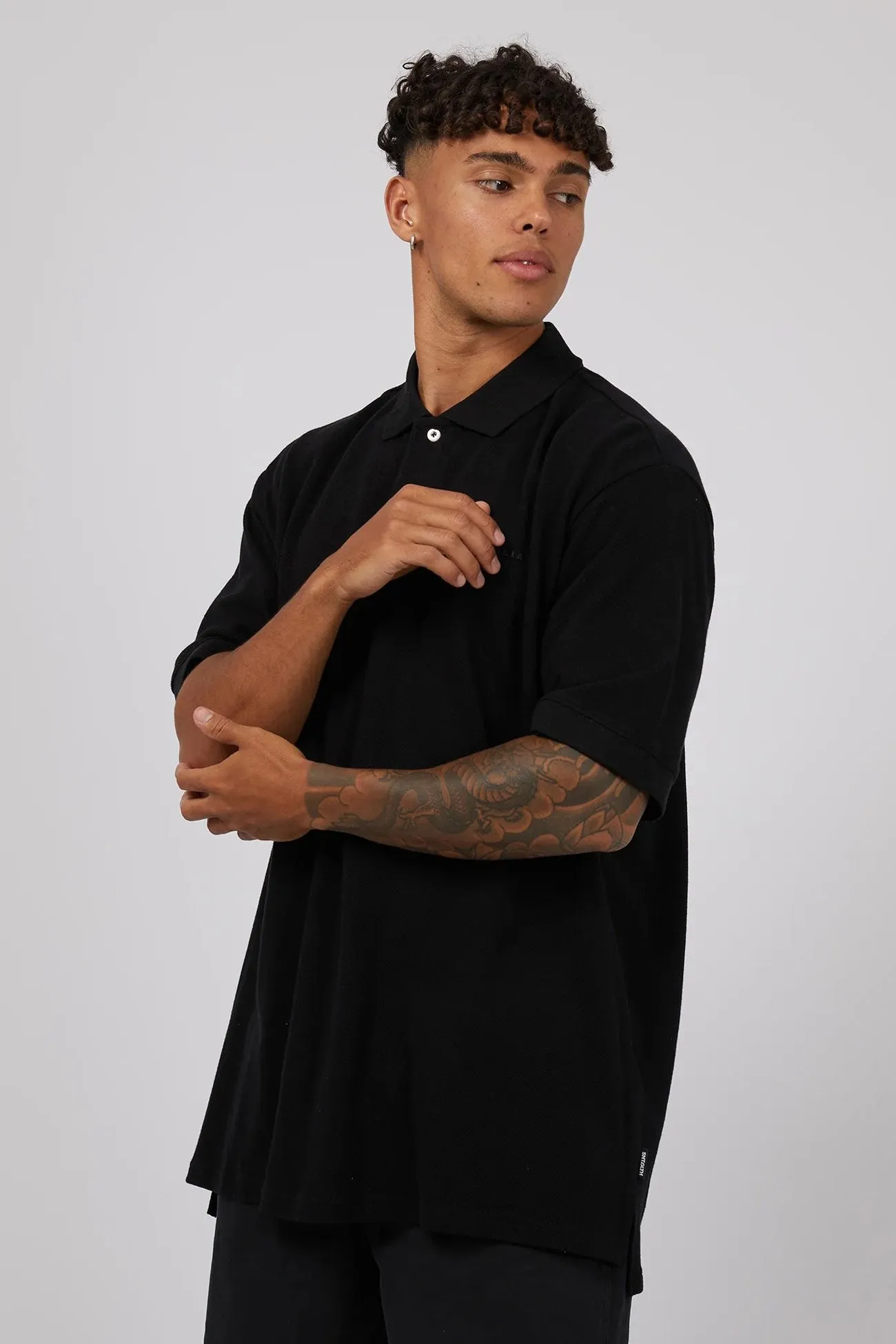 Relaxed Sweatshirt Essential Polo Black