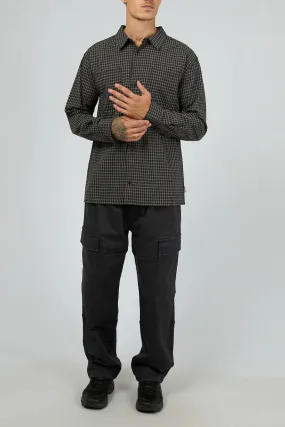 OrganicCottonBlend Heat Regulating Fabric Benton Long Sleeve Shirt Black