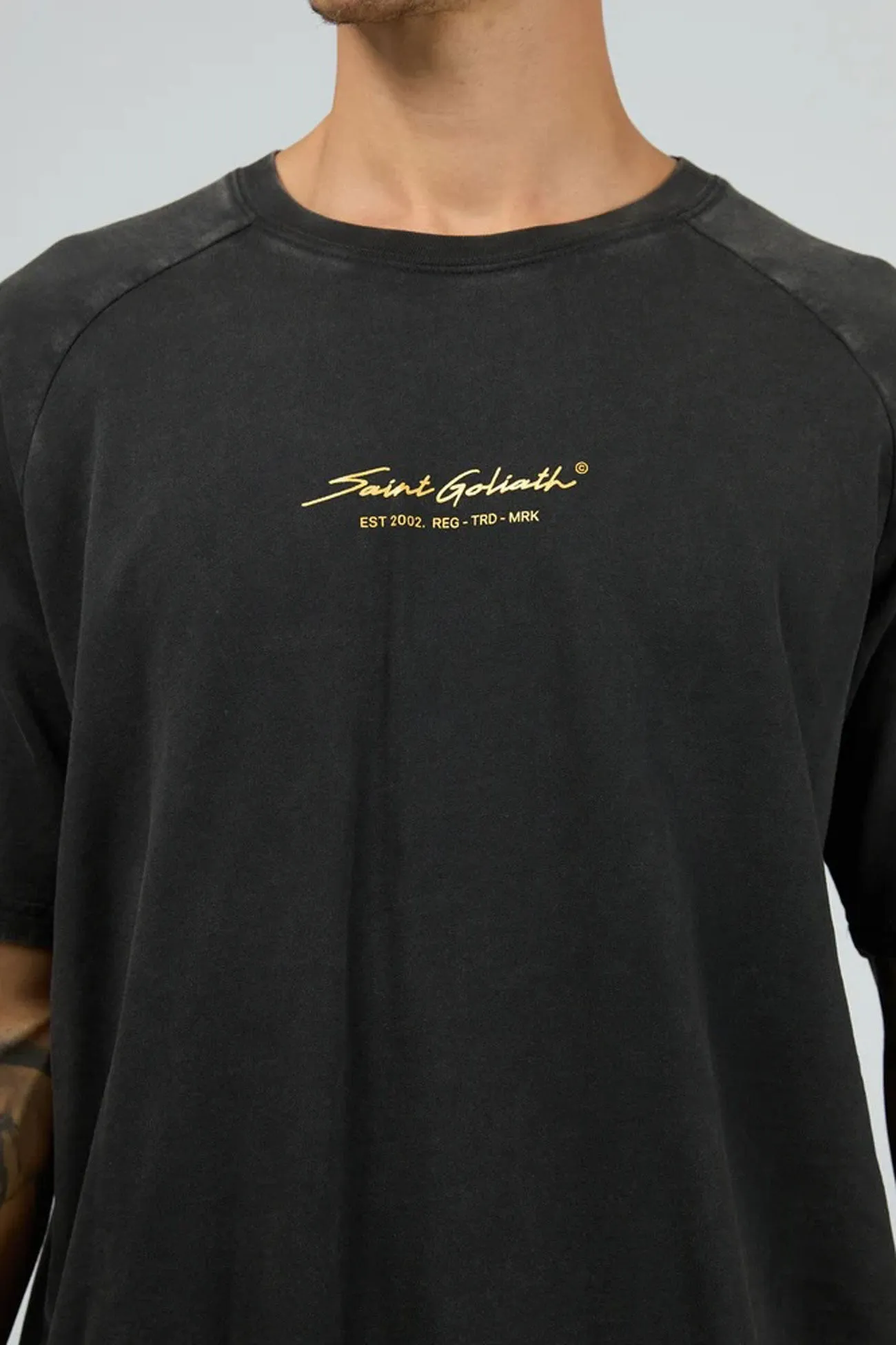 Buttery Soft Feel Endorsed Tee Washed Black
