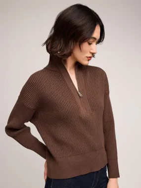 Friction Resistant Edges Durable Color Retention HOPE SWEATER - JAVA