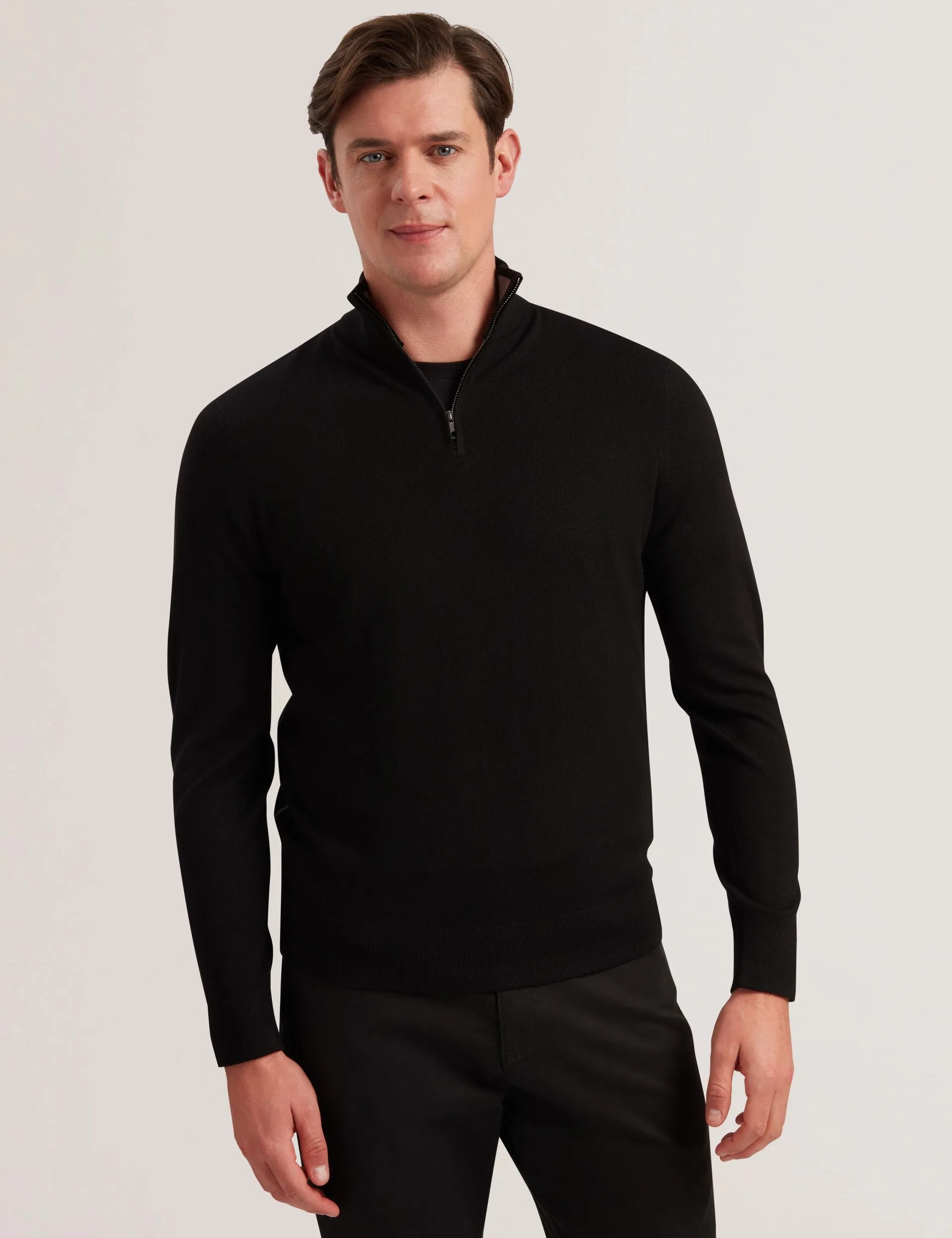 LIMEHAS | BLACK Fashion Knit Layer