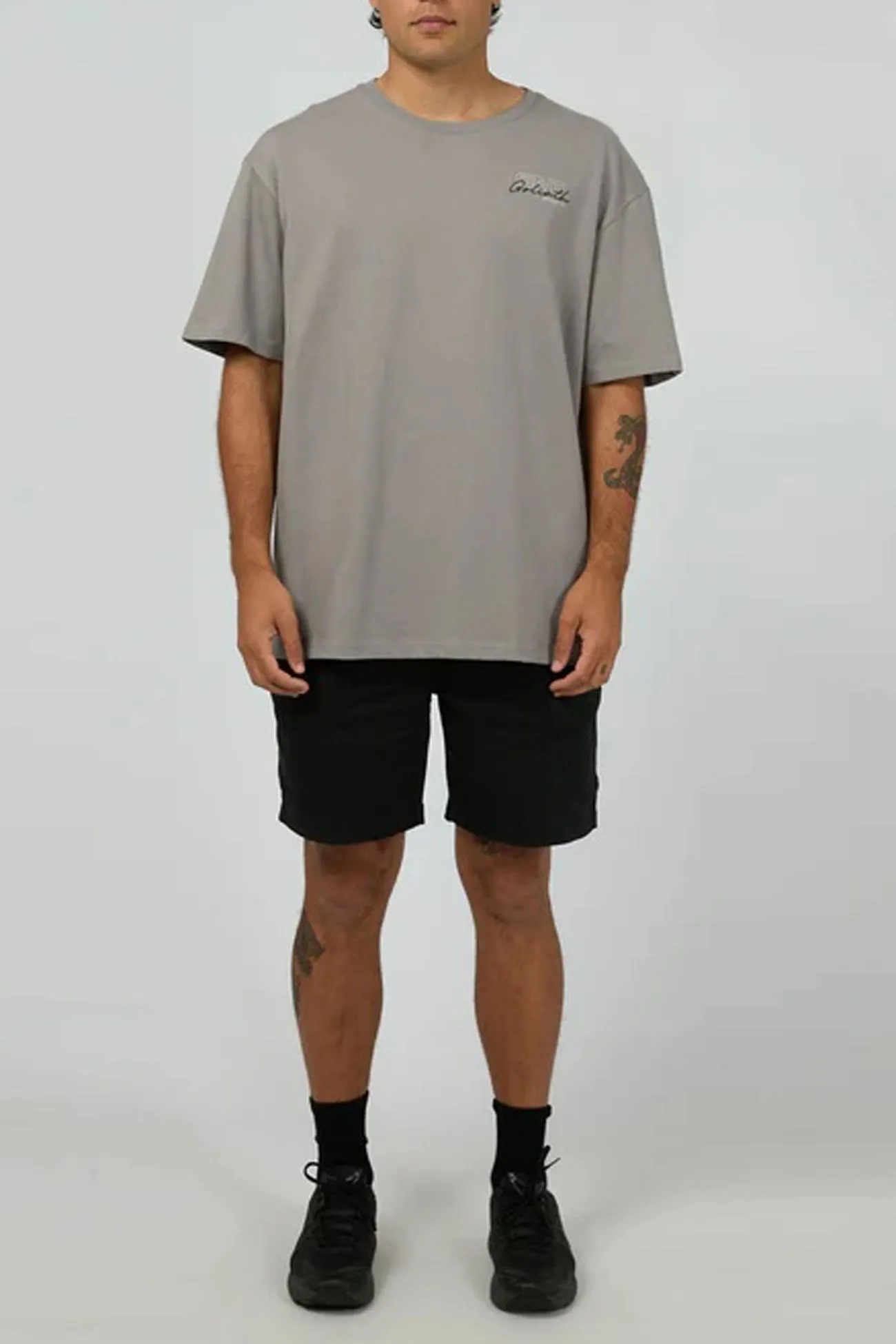 Link Script Tee Smoke StretchFabric ReinforcedHems