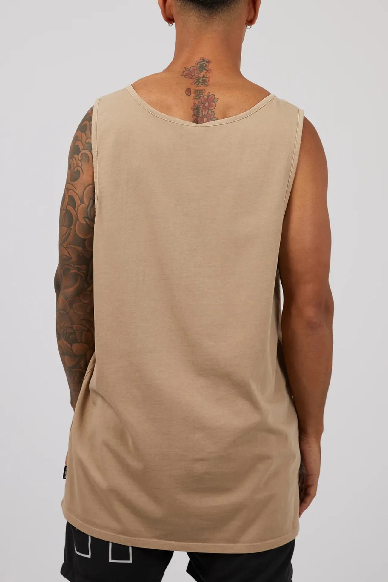 Link Singlet Tan Two Tone Weave