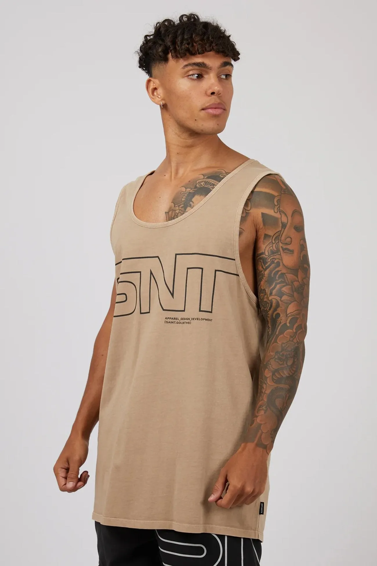 Link Singlet Tan AllClimateAdaptive Breathable Mesh Back