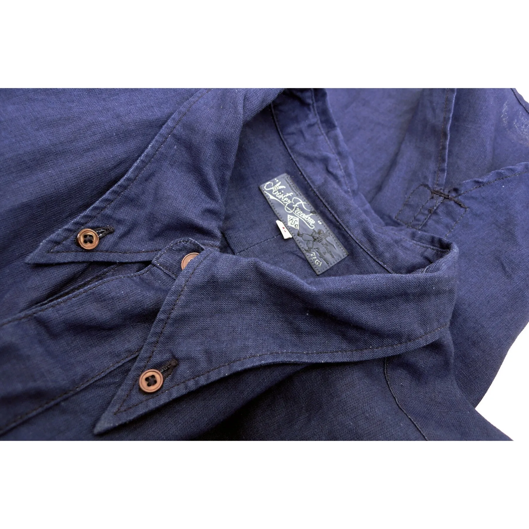 Liquette M35 Indigo Linen - Warehouse Breathable Underarm Vents garden party