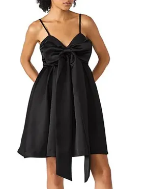 Comfortable Layer Smooth Surface Liyana Dress, Black