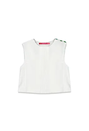 SeamlessDesign Button Box Top - White Pin Tuck