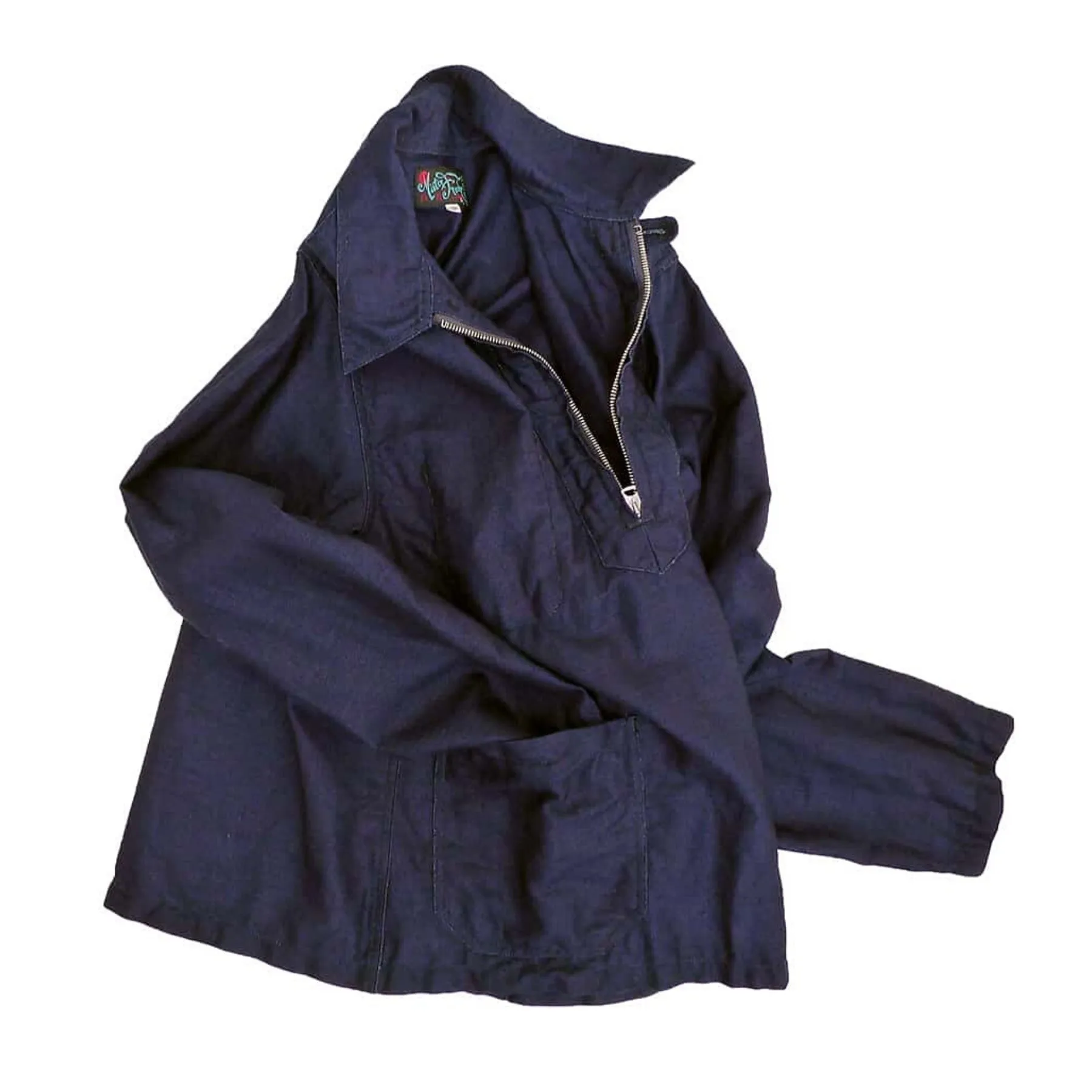 Minimalist Style Longshoreman Shirt - Indigo HBT
