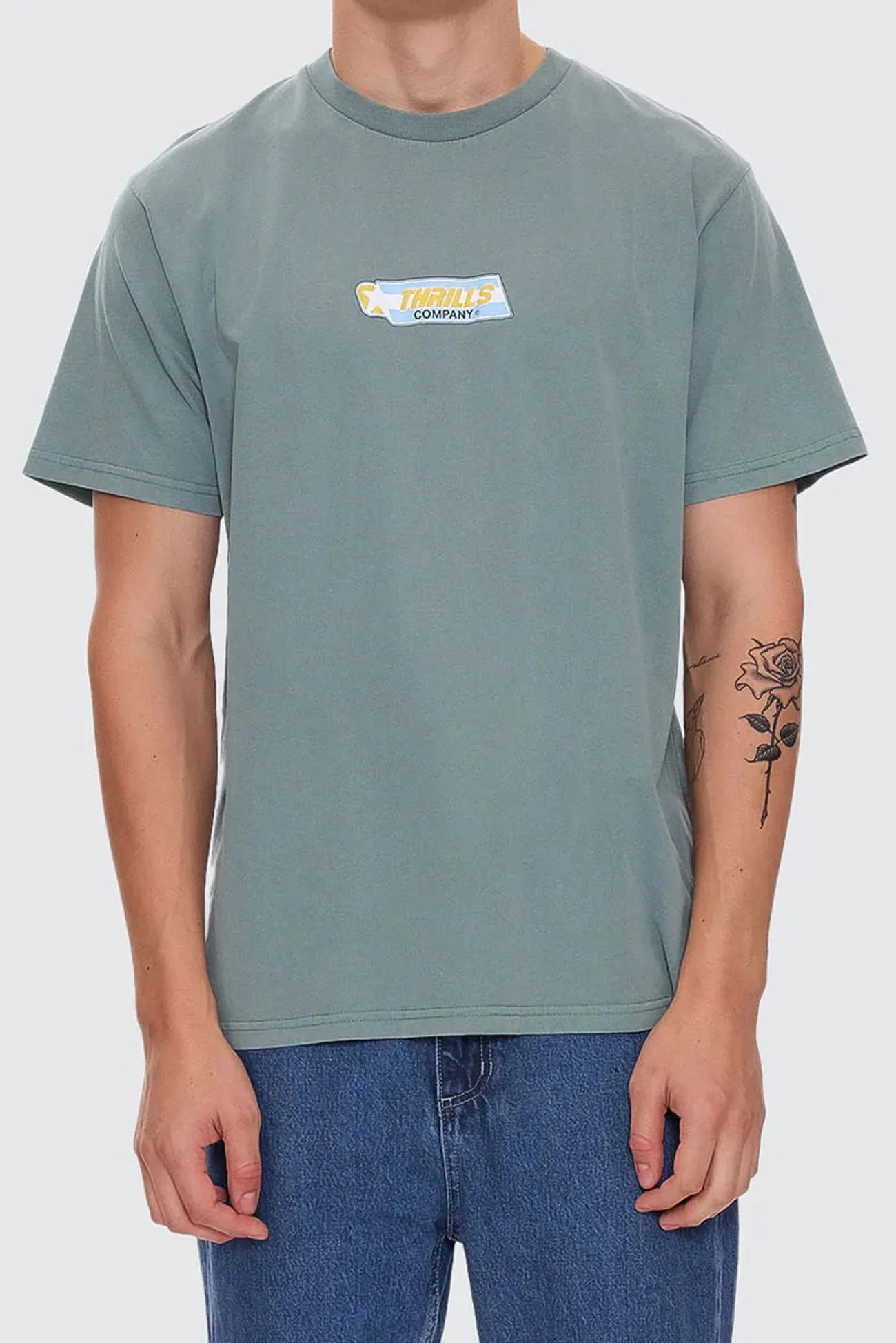 Starpower Merch Fit Tee Chinois Green Eco Friendly Dye Process Stretch Waistband Design