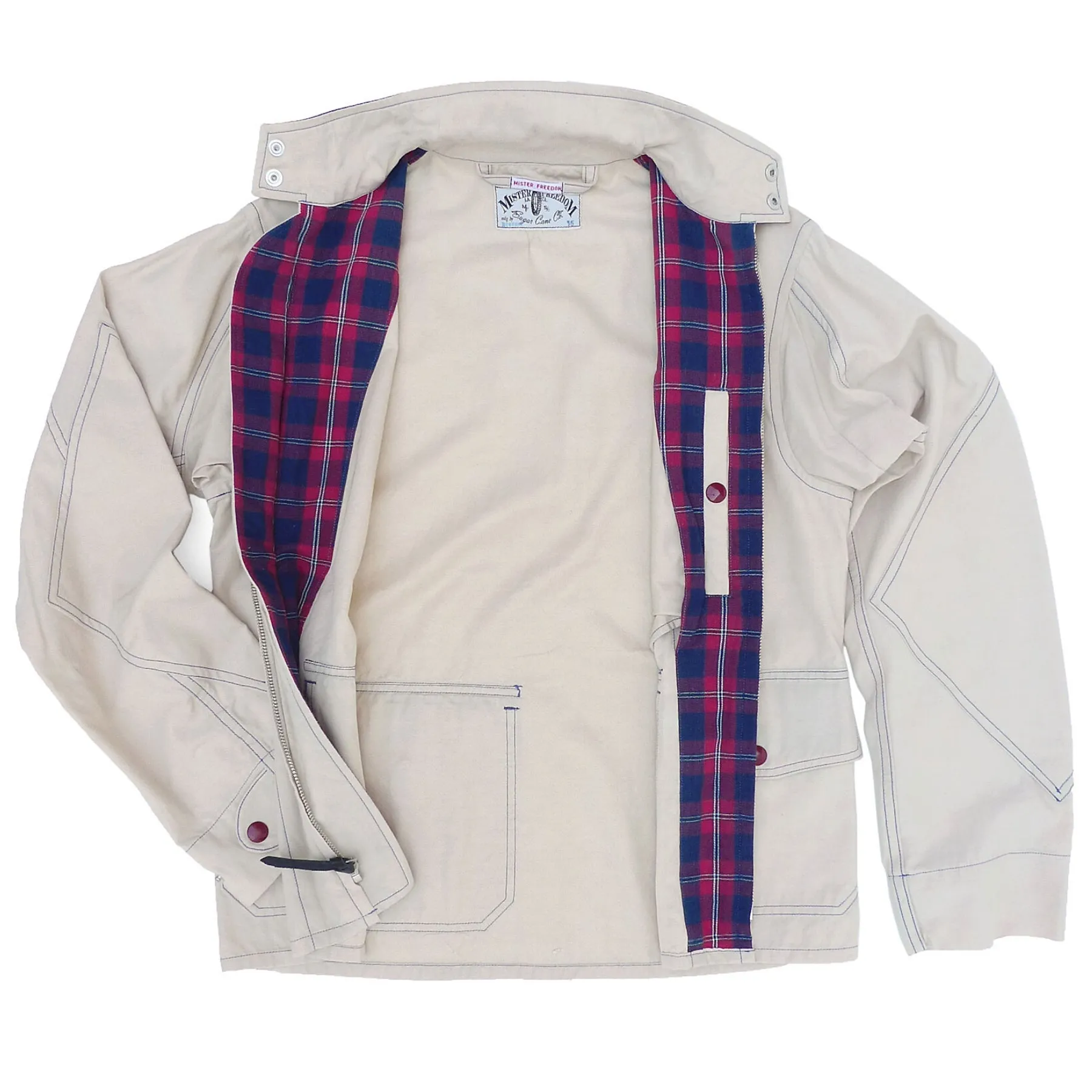 Breezer Jacket - Off White - Warehouse NonChafing Seam Placement Classic Urban Wear