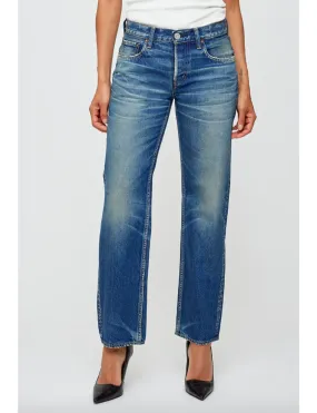 Low Rise Minneola Straight Leg, Dark Blue Classic Appeal Teen Outfit Nature Lover Unisex Wear