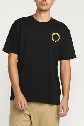 Daily Wear Airy Mesh Lining Daylighter Short Sleeve Tee Black