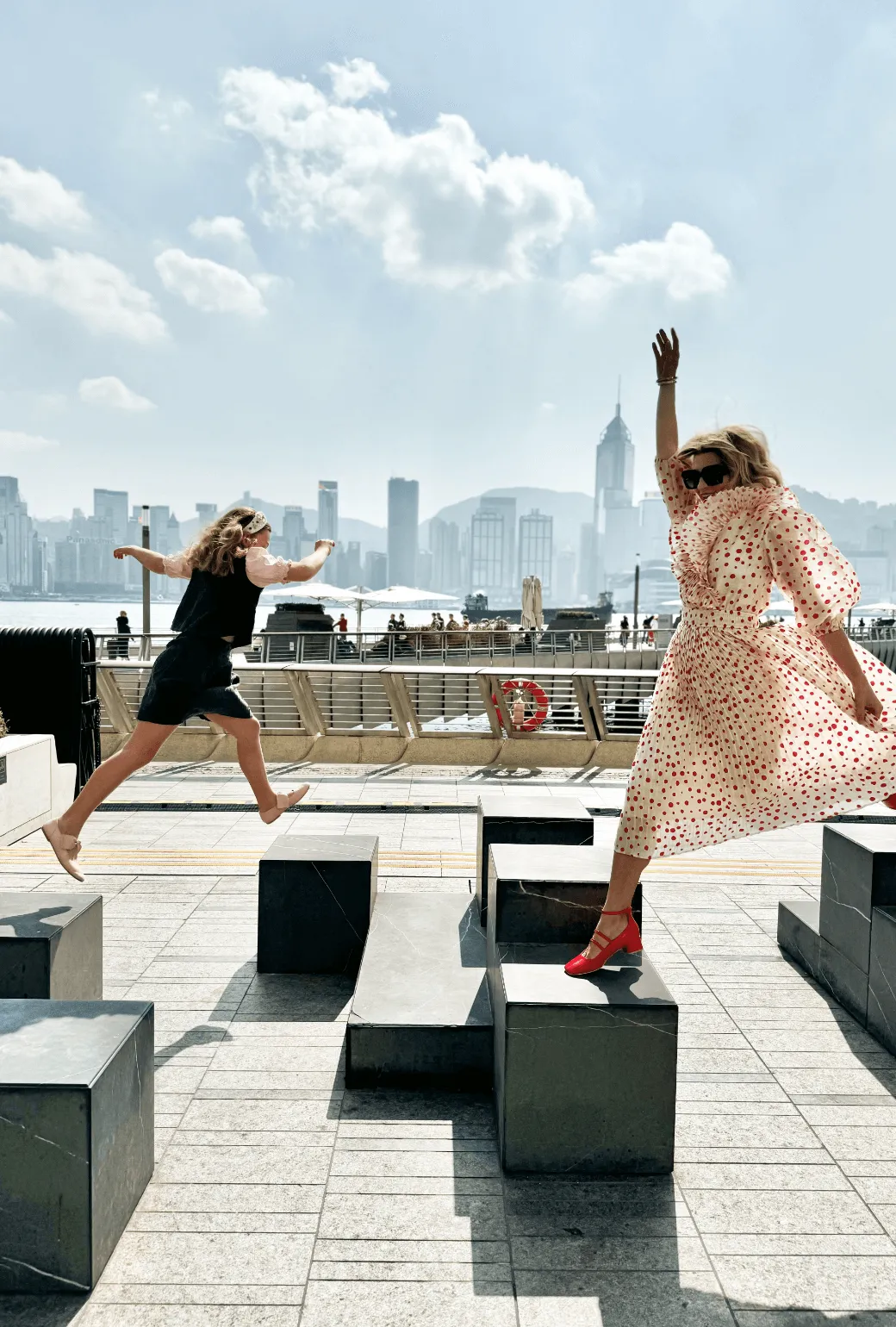 The Blanche Dress - Flocking Dot Airy Weave