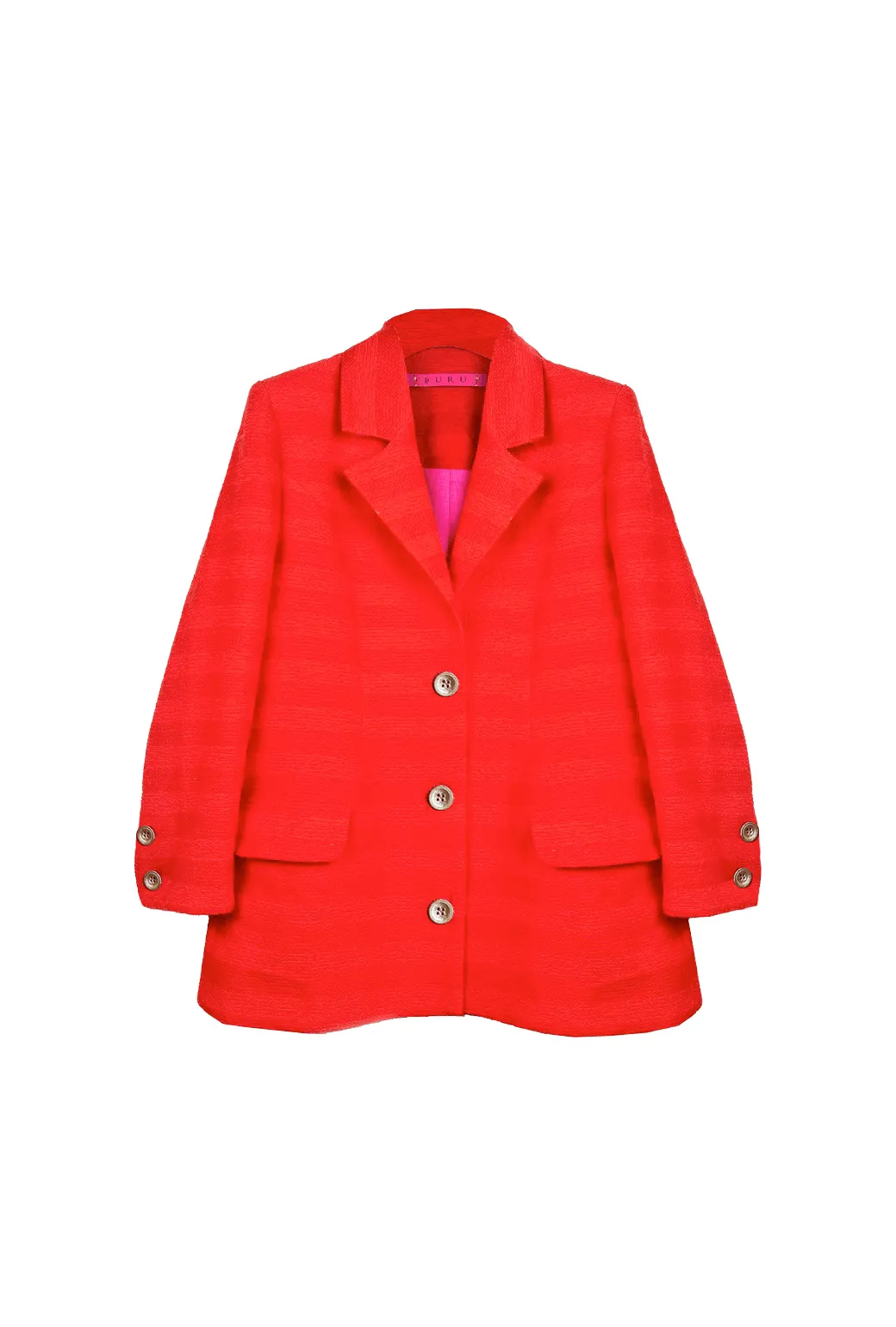 Ultra Soft Brushed Interior Stylish Basics Boyfriend Blazer - L'Orange