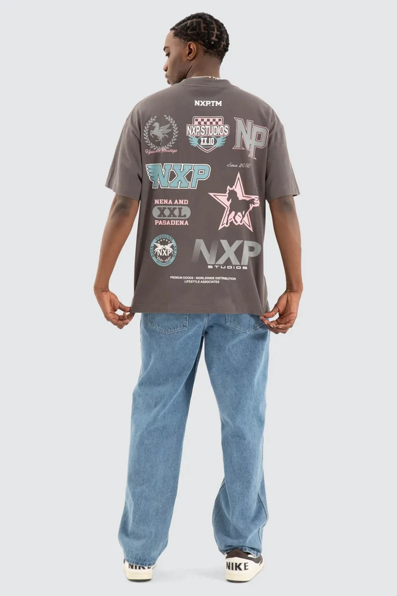 Main Raptor Tee Asphalt Layered Neckline Details Simple Shirt