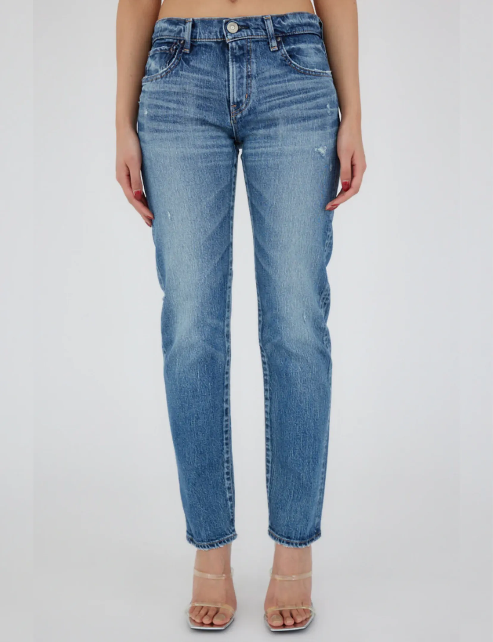 Mallard Slim Straight Leg Jeans, Dark Blue City Walk Weekend Warrior Slim Sunny Vibes Festival Outfit