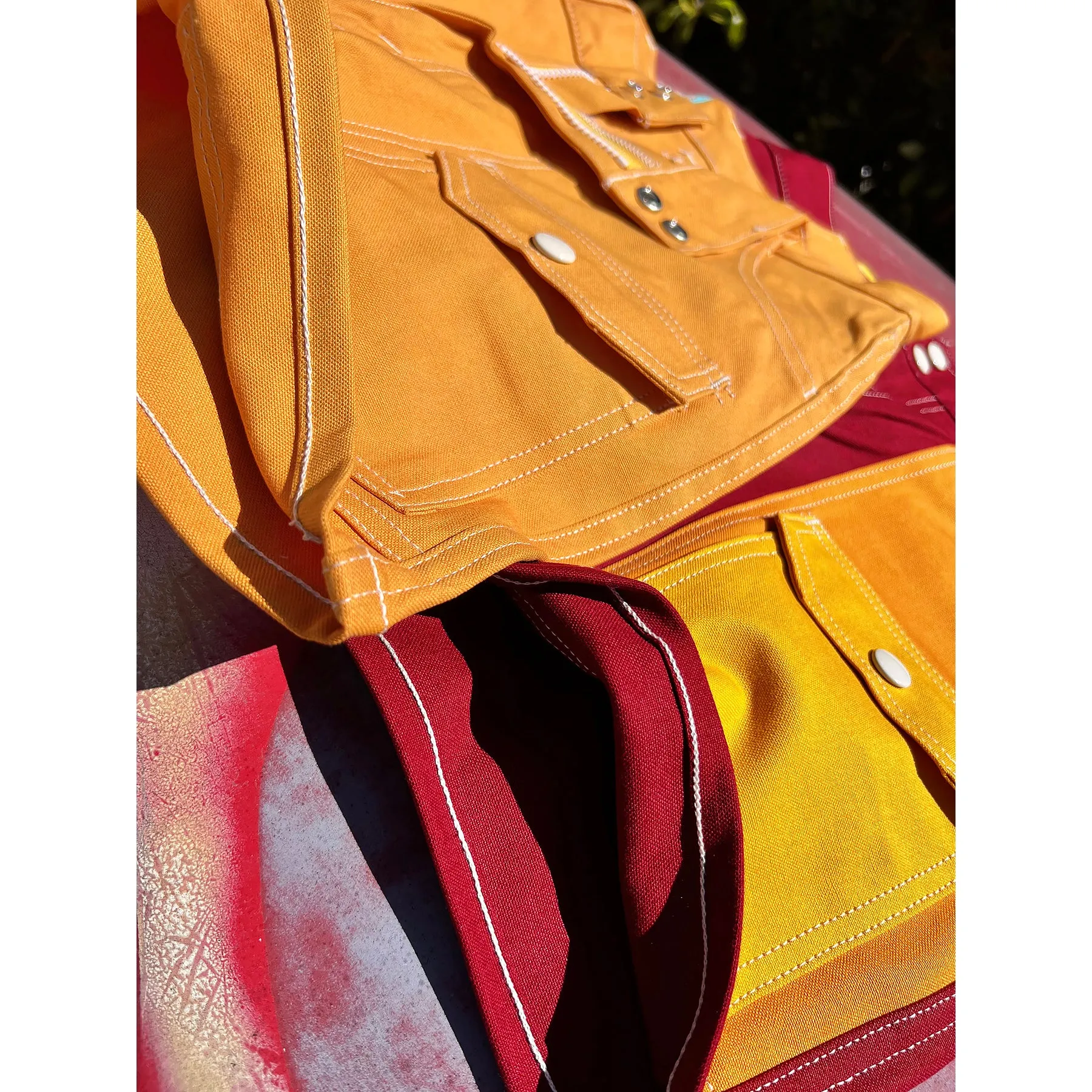 Sport Performance Bohemian style Manureva Deck Shorts "Cooper Ed." - Orange Tutti Frutti