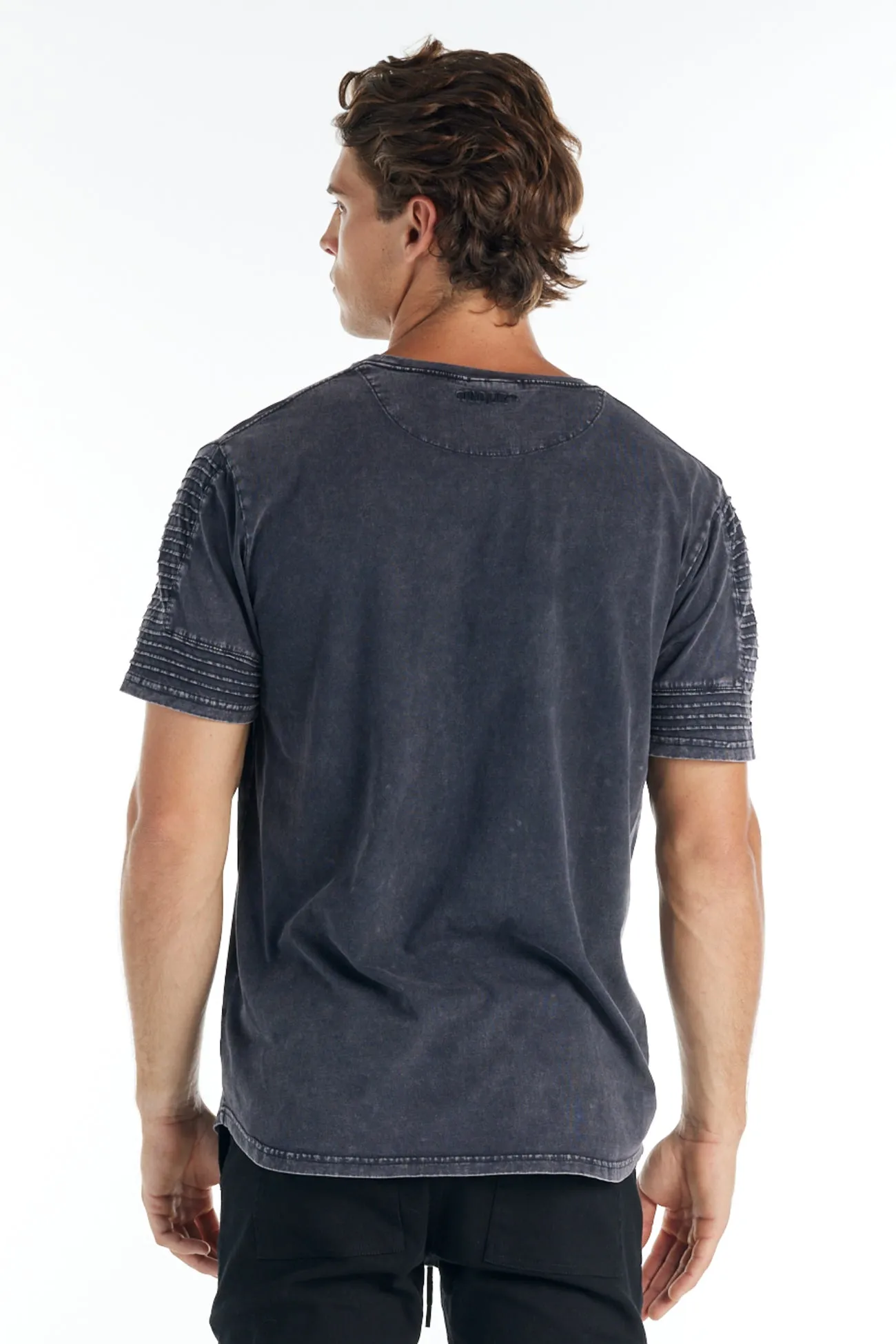 Maverick Tee Vintage Black Casual Pullover Snag Resistant Surface