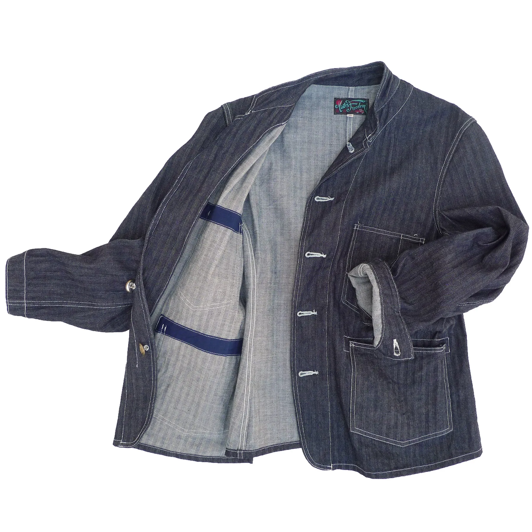 Low Profile Collar Streetwear vibe McKarsten Jacket - HBT Denim